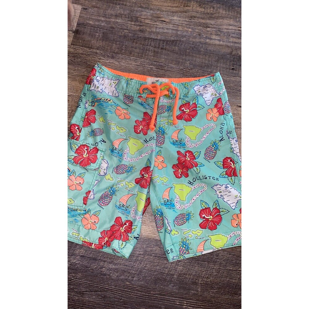 EUC MENS HOLLISTER SWIM TRUNKS SZ XS